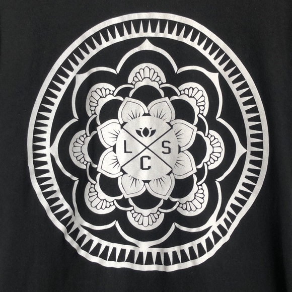 Mandala Black and White Tee by LOTUSS - Picture 3 of 5